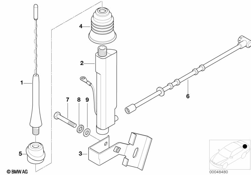 SINGLE COMPONENTS F SHORT ROD ANTENNA