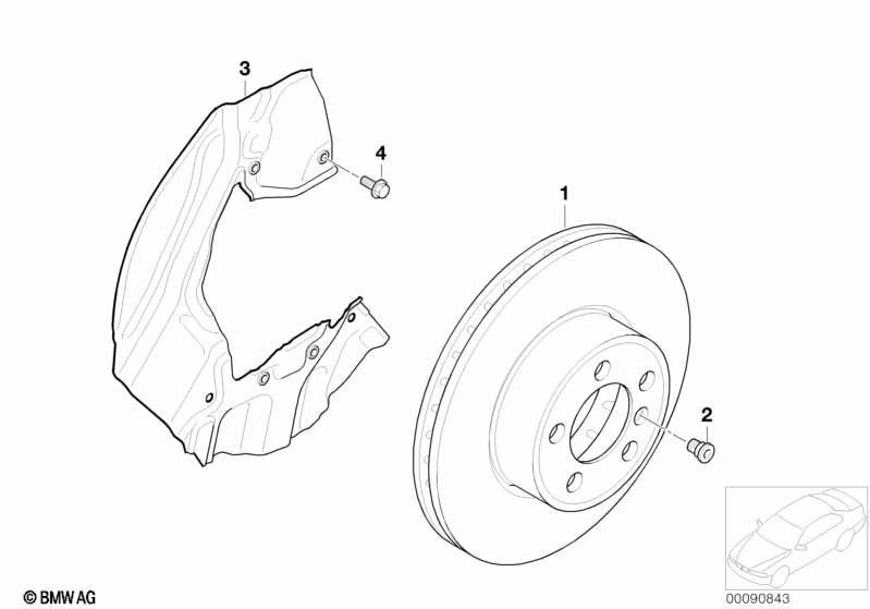 Front wheel brake, brake disc (S212A)
