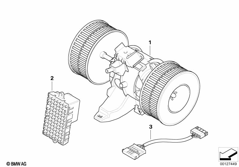 Blower unit / mounting parts