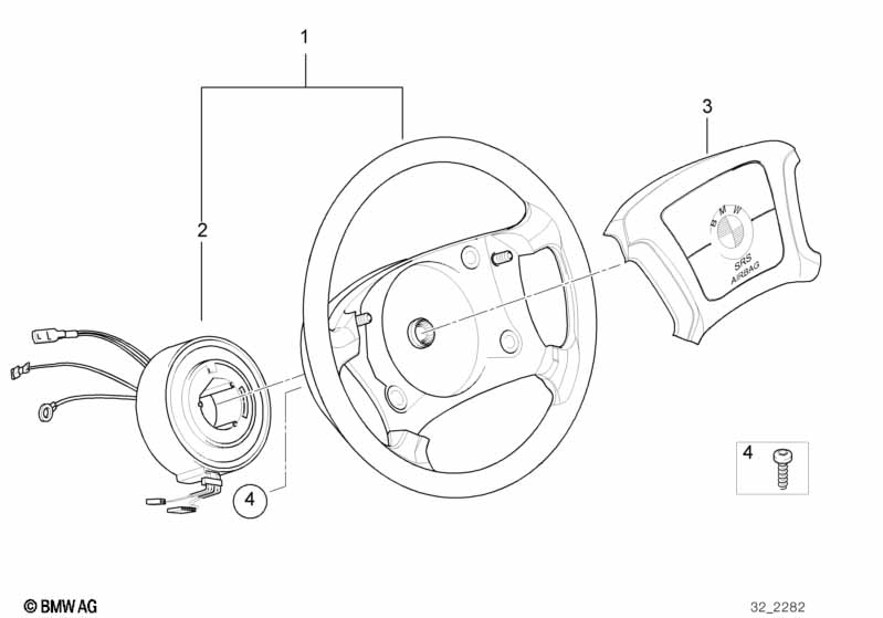 Steering wheel airbag