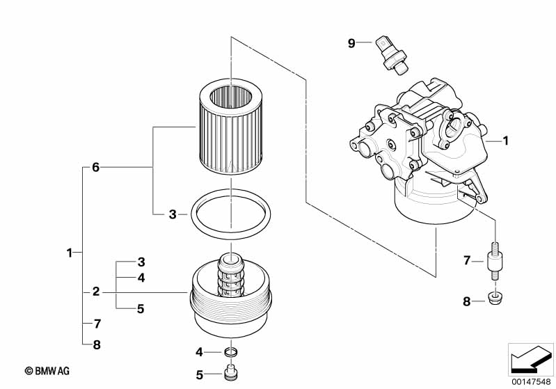 Lubrication system-Oil filter