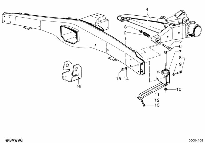 REAR AXLE SUPPORT/WHEEL SUSPENSION