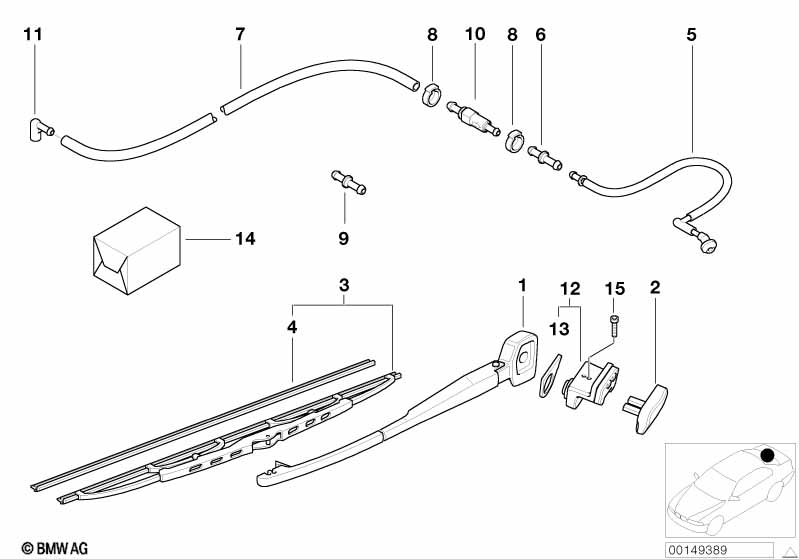 SINGLE PARTS FOR REAR WINDOW CLEANING