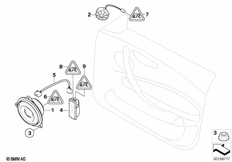 Individual audio system, door, front
