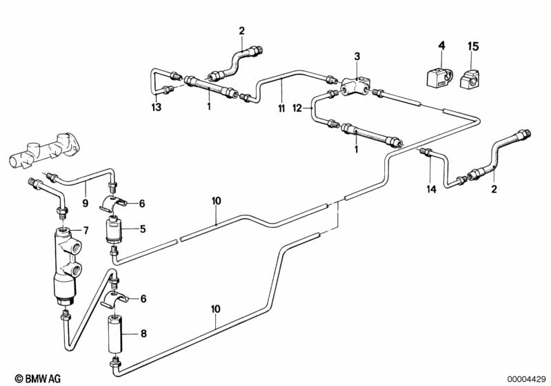Brake pipe rear