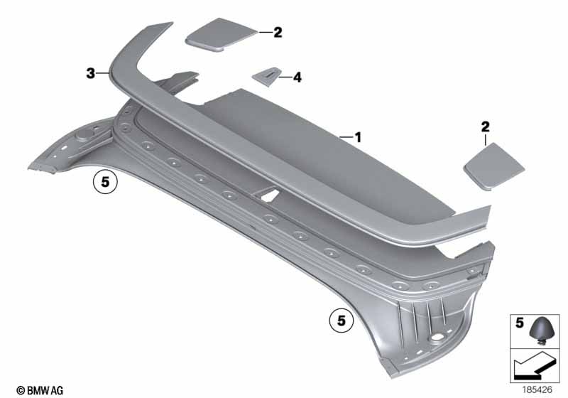 Folding top compartment lid