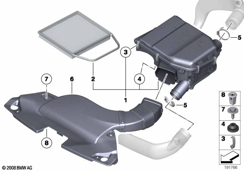 Suction silencer/Filter cartridge