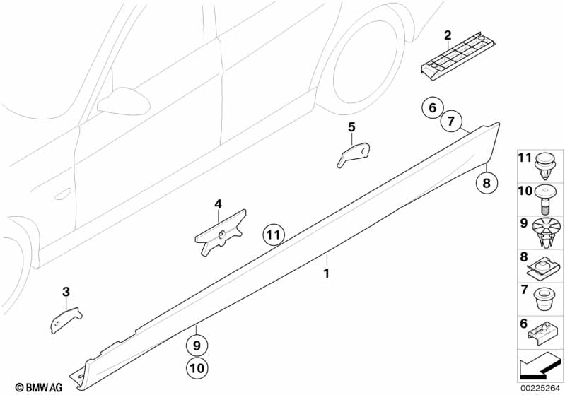 M cover for rocker panel / wheel arch