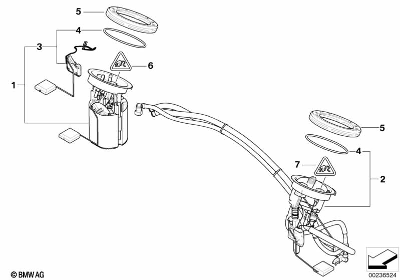 Fuel filter/pump/fuel level sensor
