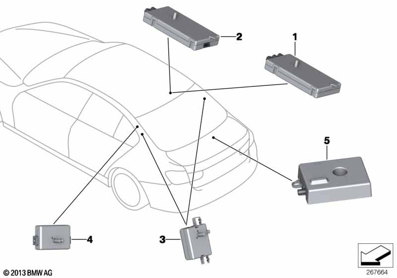 Components, antenna amplifier