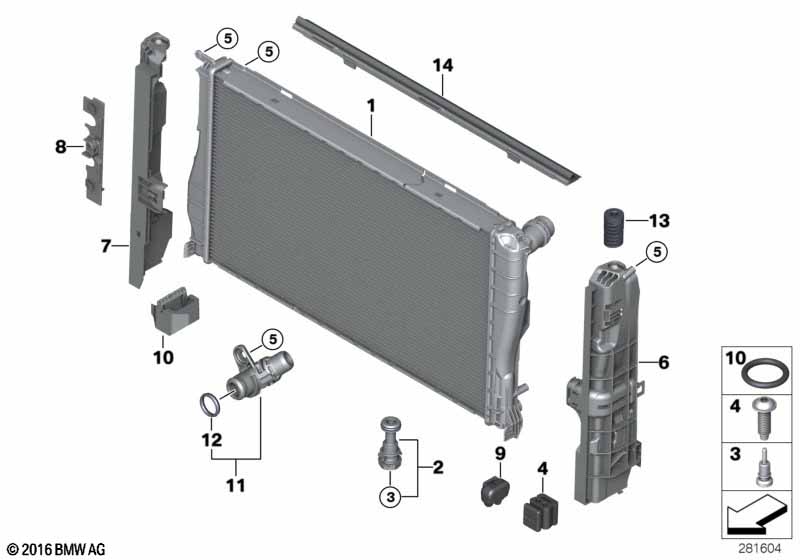 MOUNTING PARTS F RADIATOR