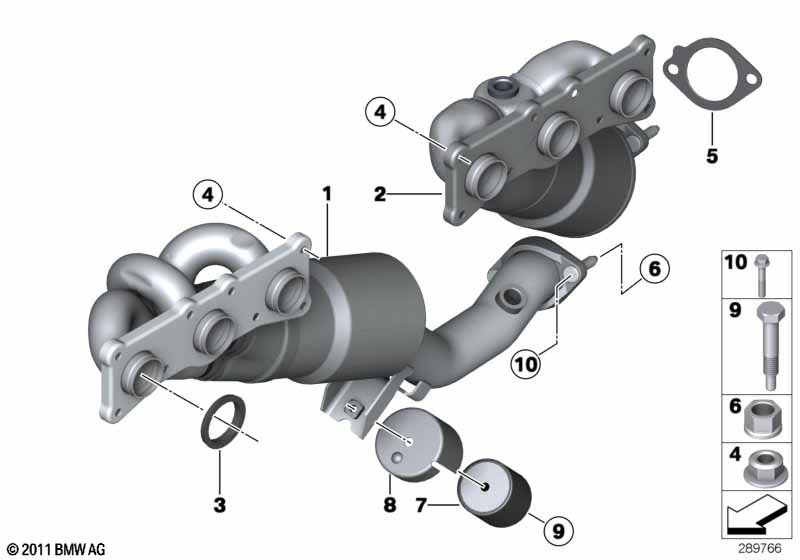 Exhaust manifold with catalyst