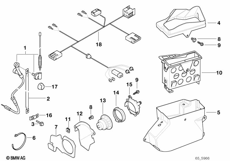Kit de montagem rádio/peças individuais