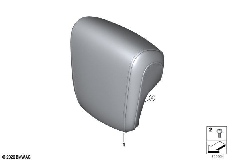 Seat, front, head restraint