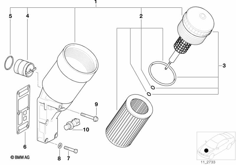 Lubrication system-Oil filter