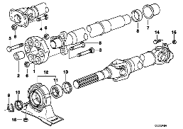 DRIVE SHAFT-CENT.BEARING-UNIVERSAL JOINT