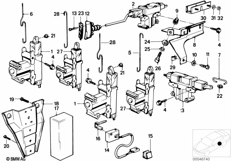Genuine BMW 61311380302 E30 E24 E23 Emergency Switch (Inc. 323i, 733i & 320i) | ML Performance UK Car Parts