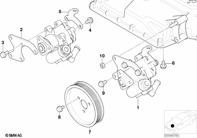 Genuine BMW 32421406771 E39 Rear Vane Pump Bracket (Inc. M5) | ML Performance UK Car Parts