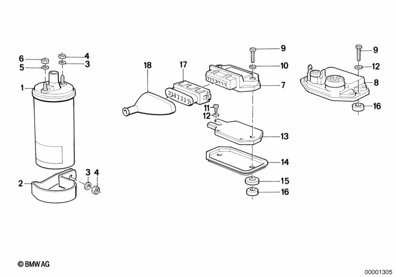 Control unit transitorized ignition