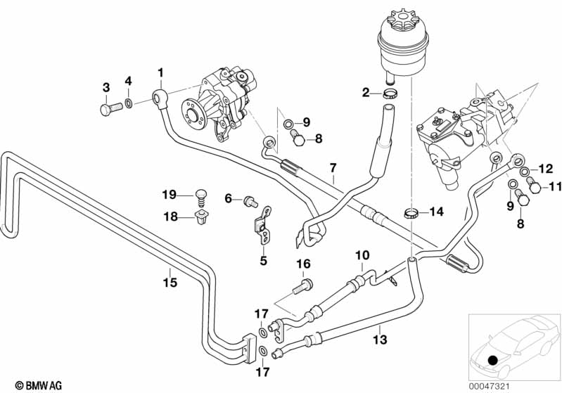 Hydro steering-oil pipes