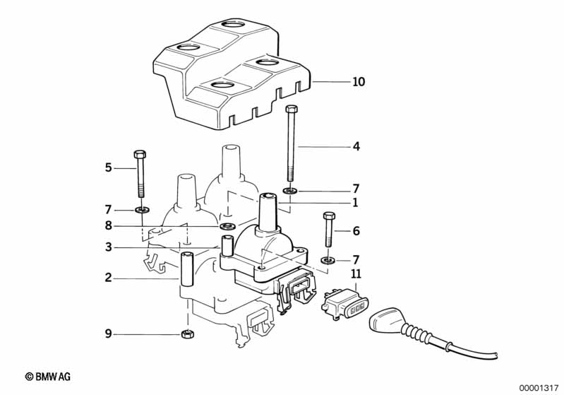Genuine BMW 12521724478 E31 E36 Plug Housing 3 POL. (Inc. Z3 2.8) | ML Performance UK Car Parts