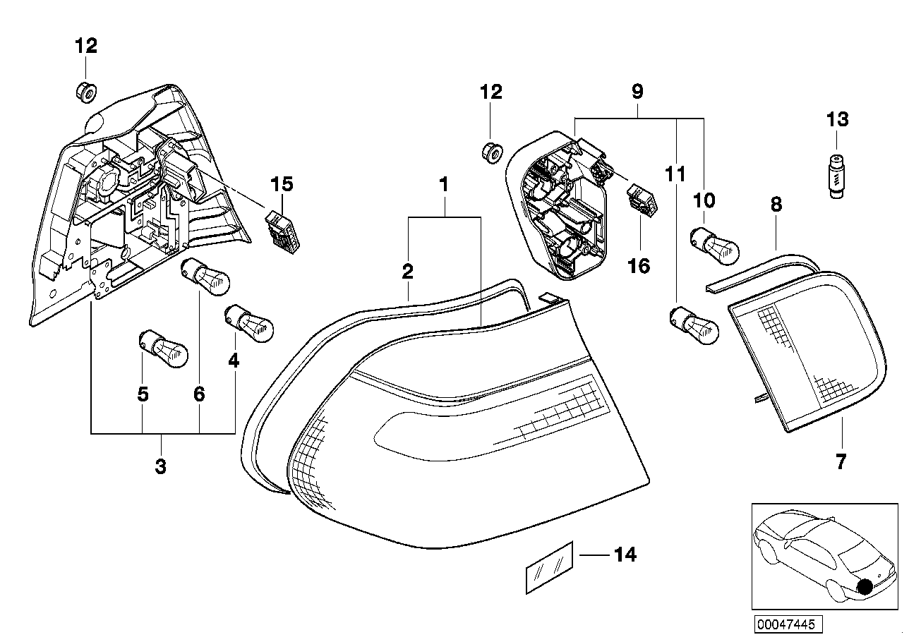 Genuine BMW 61138369702 E91 E39 E46 Socket Housing 6 POL. (Inc. 316ti, 335xi & 328xi) | ML Performance UK Car Parts