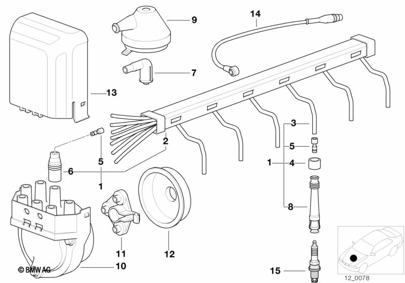 Ignition wiring/spark plug/distrib.c..