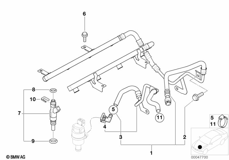 Genuine BMW 13641407938 E39 E52 Injection Valve (Inc. M5 & Z8) | ML Performance EU Car Parts