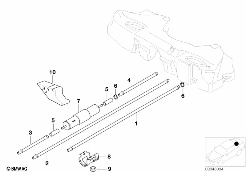 Fuel pipes and fuel filters