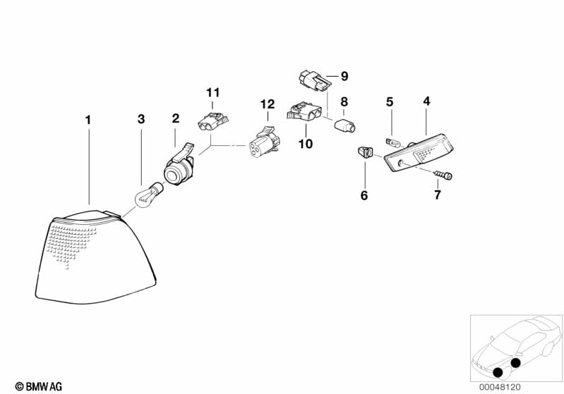 Genuine BMW 63138353283 E36 Left Turn Indicator (Inc. 318i, M3 & 323i) | ML Performance EU Car Parts