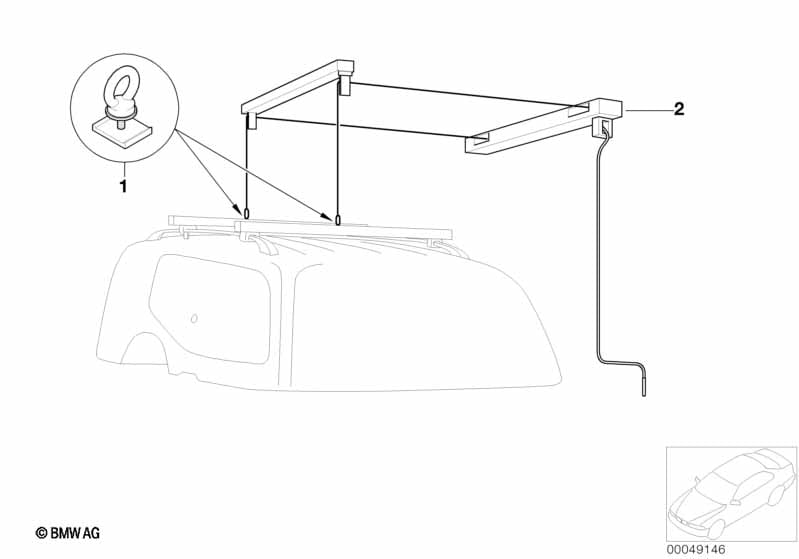 Adaptateur (élévateur univ.) de hardtop