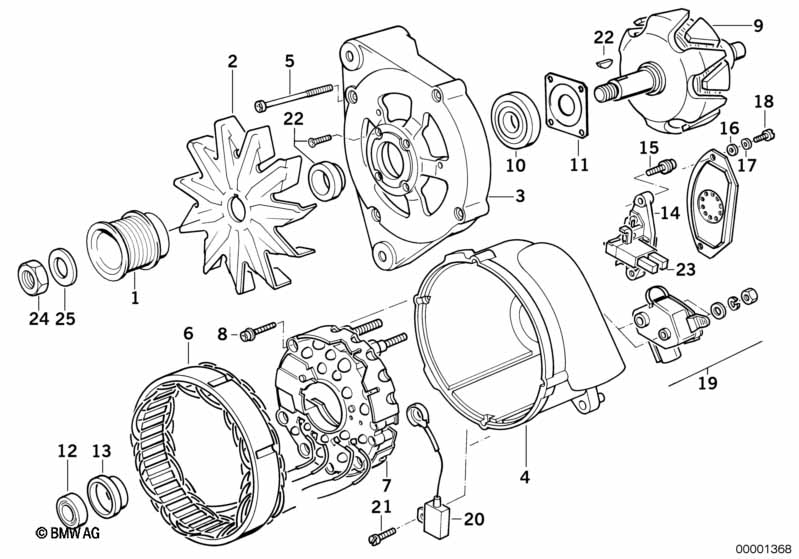 Alternator parts 140a
