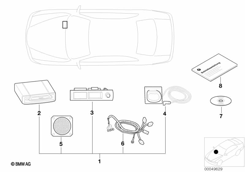 Navigation arrow displ./indiv.parts