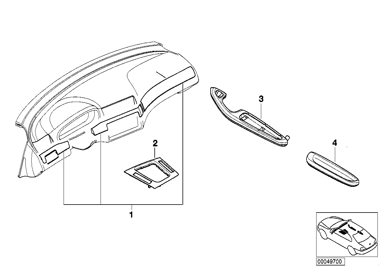 Genuine BMW 51437896102 E46 Armrest, Aluminium, Rear Right GRAU CUBE SILB. (Inc. M3, 330Cd & 320Cd) | ML Performance UK Car Parts