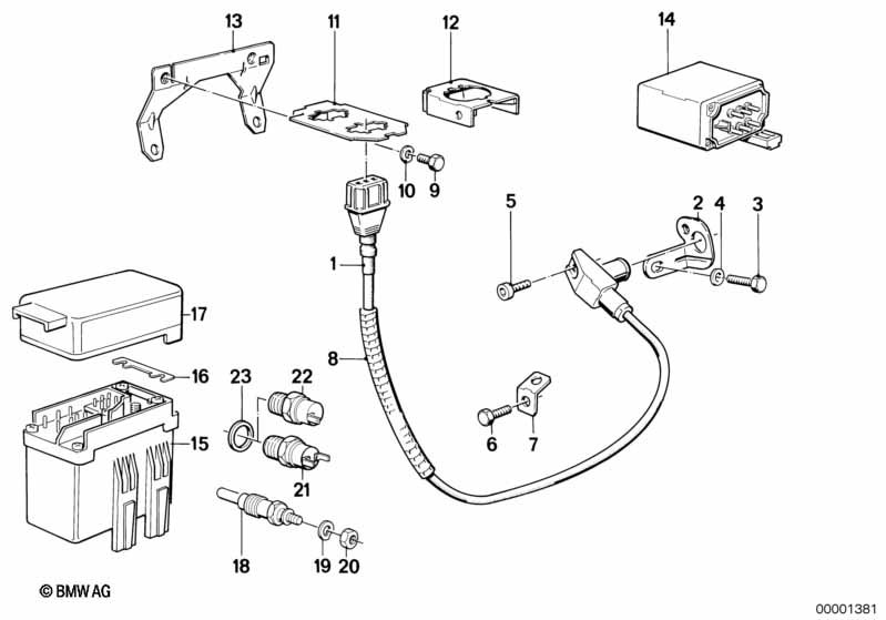 Glow plug unit/temp.sensor/trigg.contact