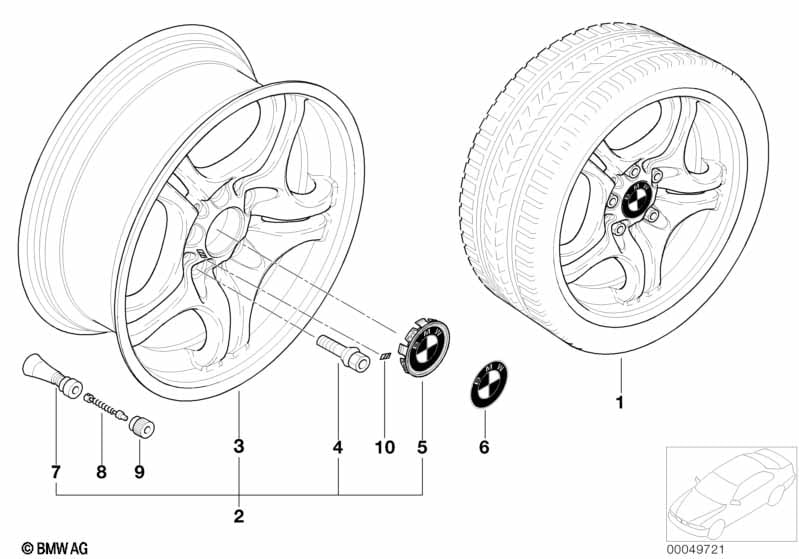BMW alloy wheel, M double spoke 68