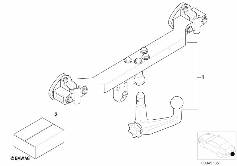 Retrofit kit, towing hitch