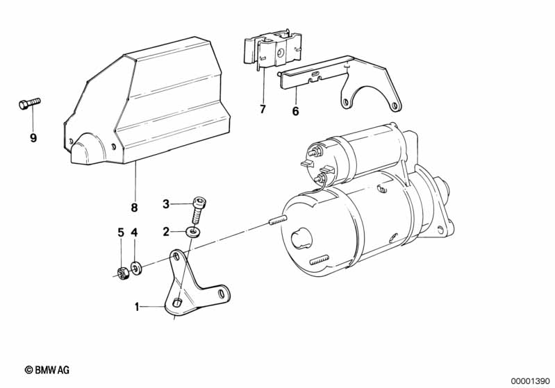 Genuine BMW 12411736100 E32 E31 Support Plate (Inc. 750i, 750iL & 850Ci) | ML Performance UK Car Parts