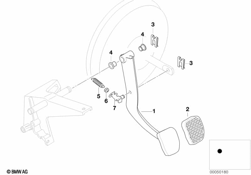 Pedals supporting bracket/brake pedal