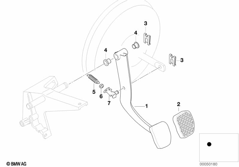 Pedals supporting bracket/brake pedal