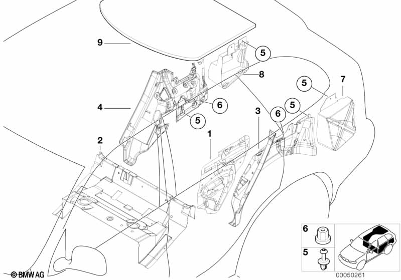 Genuine BMW 51488402155 E53 Sound Insulating Wheel Housing Rear Left (Inc. X5 3.0d, X5 4.8is & X5 4.6is) | ML Performance EU Car Parts
