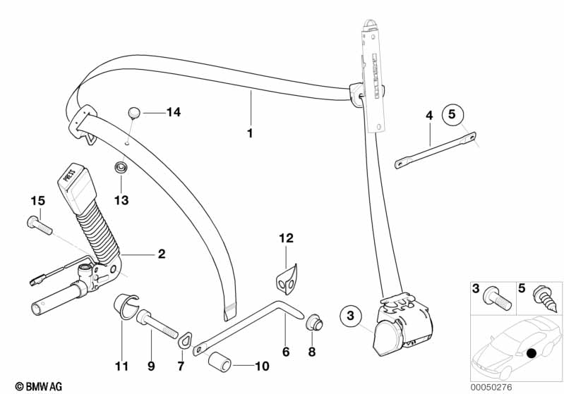 Genuine BMW 72118220938 E46 E63 Bar Right (Inc. 318ti, 325Ci & M3 CSL) | ML Performance EU Car Parts