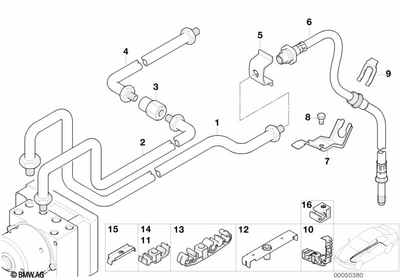 Rear brake pipe DSC