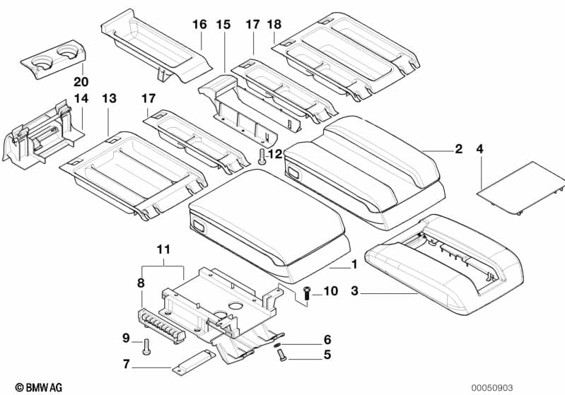Armrest, centre console