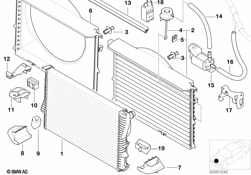 Genuine BMW 17111737709 E38 Clamping Bracket (Inc. 730d, 725tds & 750iLS) | ML Performance UK Car Parts
