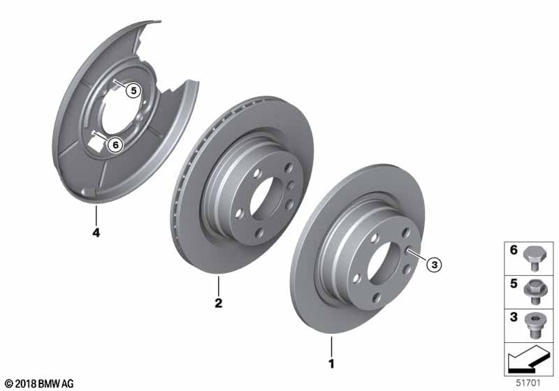 Rear wheel brake / brake disc