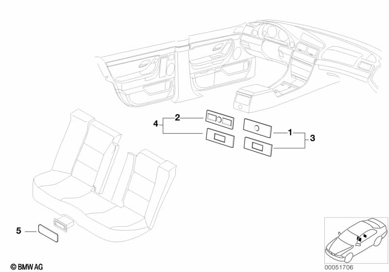 Individ. wood centre console/cup holder