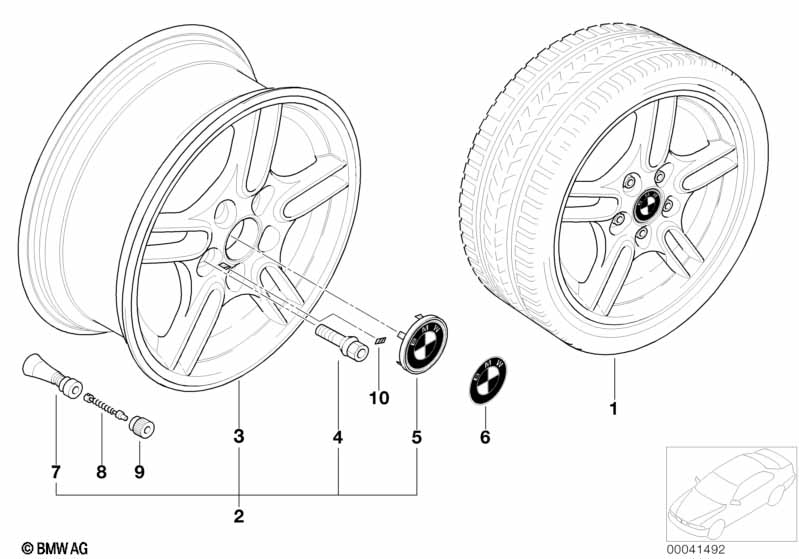 BMW LA wheel, M parallel spoke 66