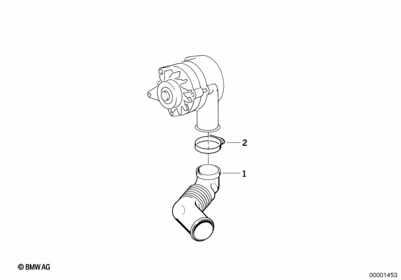 Genuine BMW 12311702077 E31 Air Channel (Inc. 850Ci) | ML Performance UK Car Parts