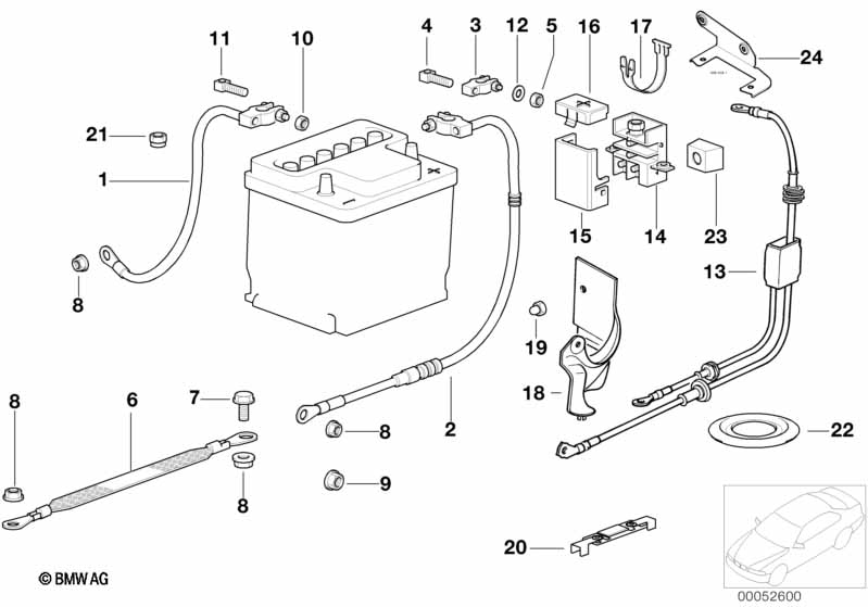 Battery cable(battery rear)